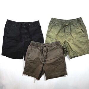 Eddie Bauer Men's Ripstop Shorts Elastic Waist Drawstring S Set of 3 Gorpcore